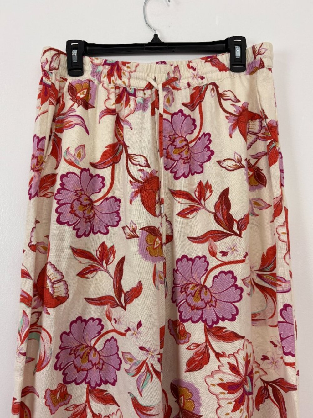 Laundry by Shelli Segal Floral Linen Blend Cropped Shirt Wide Leg Set Size SCoor - Picture 8 of 16